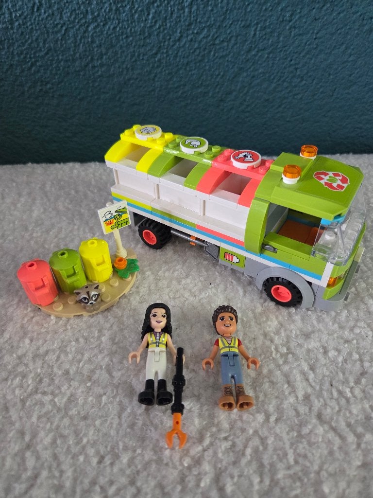 Lego Friends 41712 Recycle vrachtwagen - compleet met boekje, Lego, Friends, Ophalen of Verzenden, Zo goed als nieuw