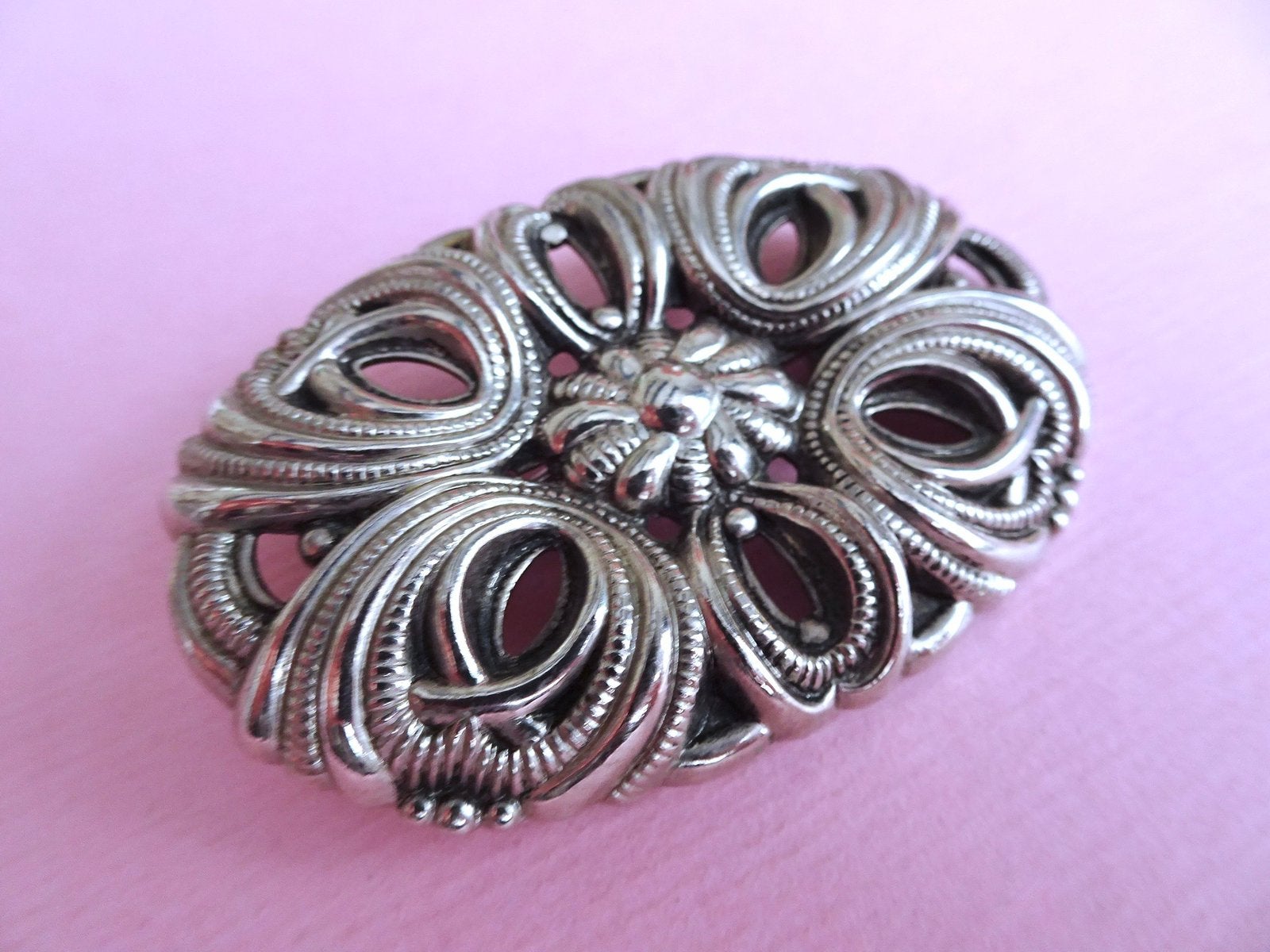 jwg Vintage antiek 30s 40s Art Deco broche zilver klr design, Verzenden, Overige materialen, Broche