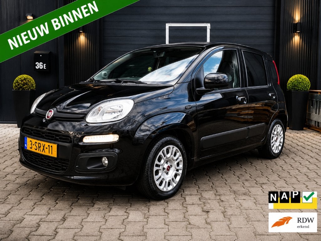 Fiat Panda 0.9 Twinair 48KW 2013 Zwart, Airco, RIJKLAAR !!, Euro 5, Stof, Panda, Zwart