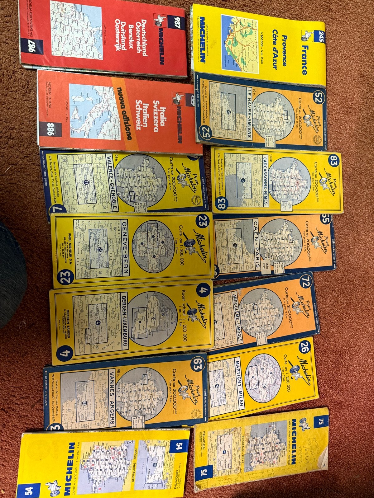 Grote collectie oude Michelin kaarten, Gelezen, Overige atlassen, Ophalen of Verzenden, 1800 tot 2000