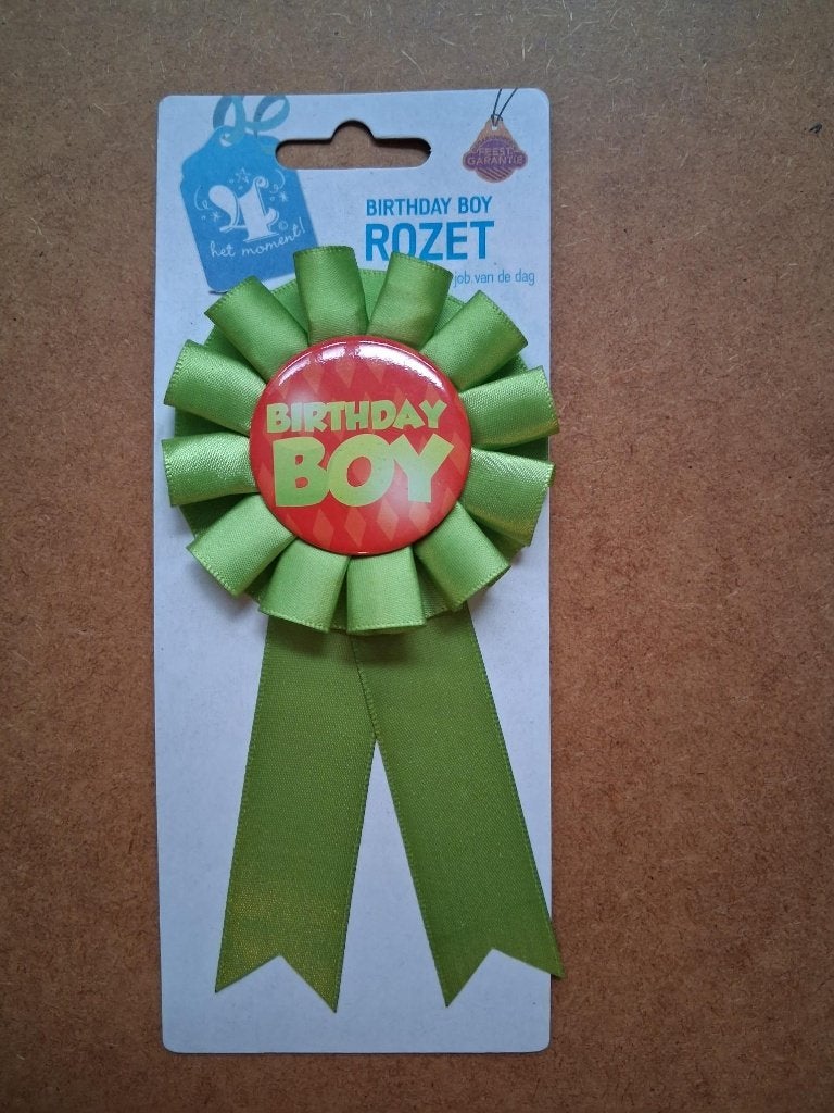 Birthday boy rozet, Ophalen of Verzenden, Nieuw, Versiering, Verjaardag