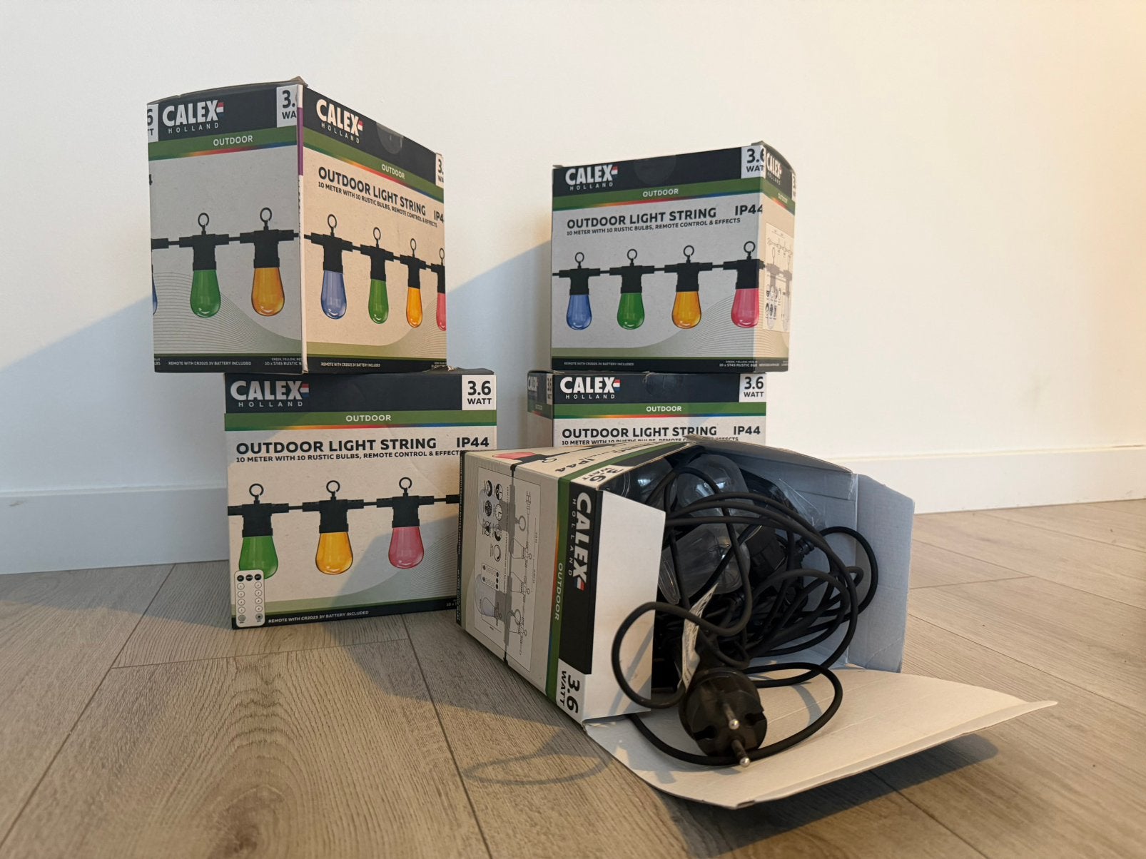 Calex Lichtsnoer Outdoor Led RGB 10m Met Afstandsbediening, Huis en Inrichting, Lampen | Hanglampen, Nieuw, Ophalen of Verzenden