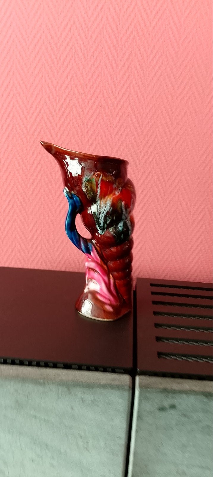 Prachtige Vintage Vallauris Schelp Karaf Vaas 30cm Jaren 60, Ophalen of Verzenden