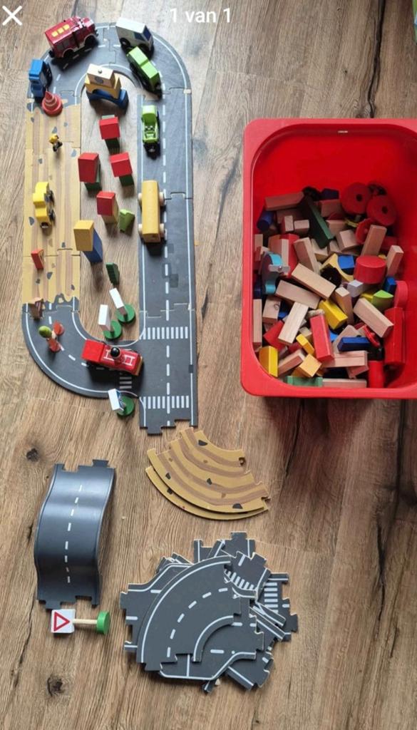 Autobaan met toebehoren, Kinderen en Baby's, Speelgoed | Houten speelgoed, Ophalen
