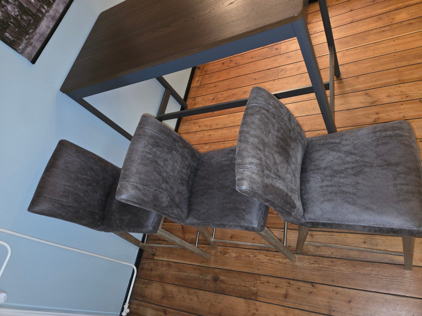 Set van 3 barstoelen, Ophalen, Gebruikt, Met voetsteun, Hout