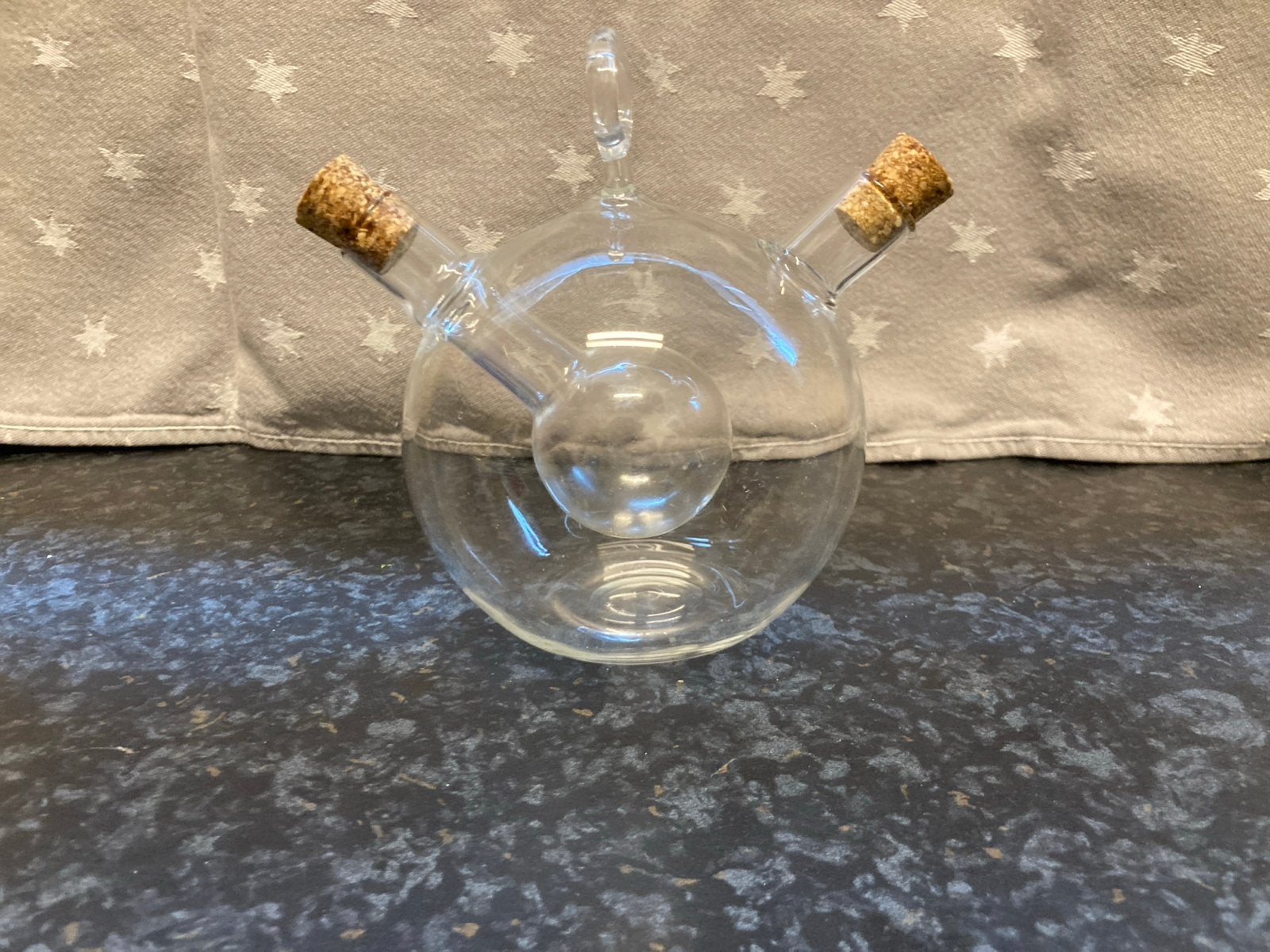 Olie en azijn stel/bol Glas, Overige typen, Verzenden, Zo goed als nieuw, Glas