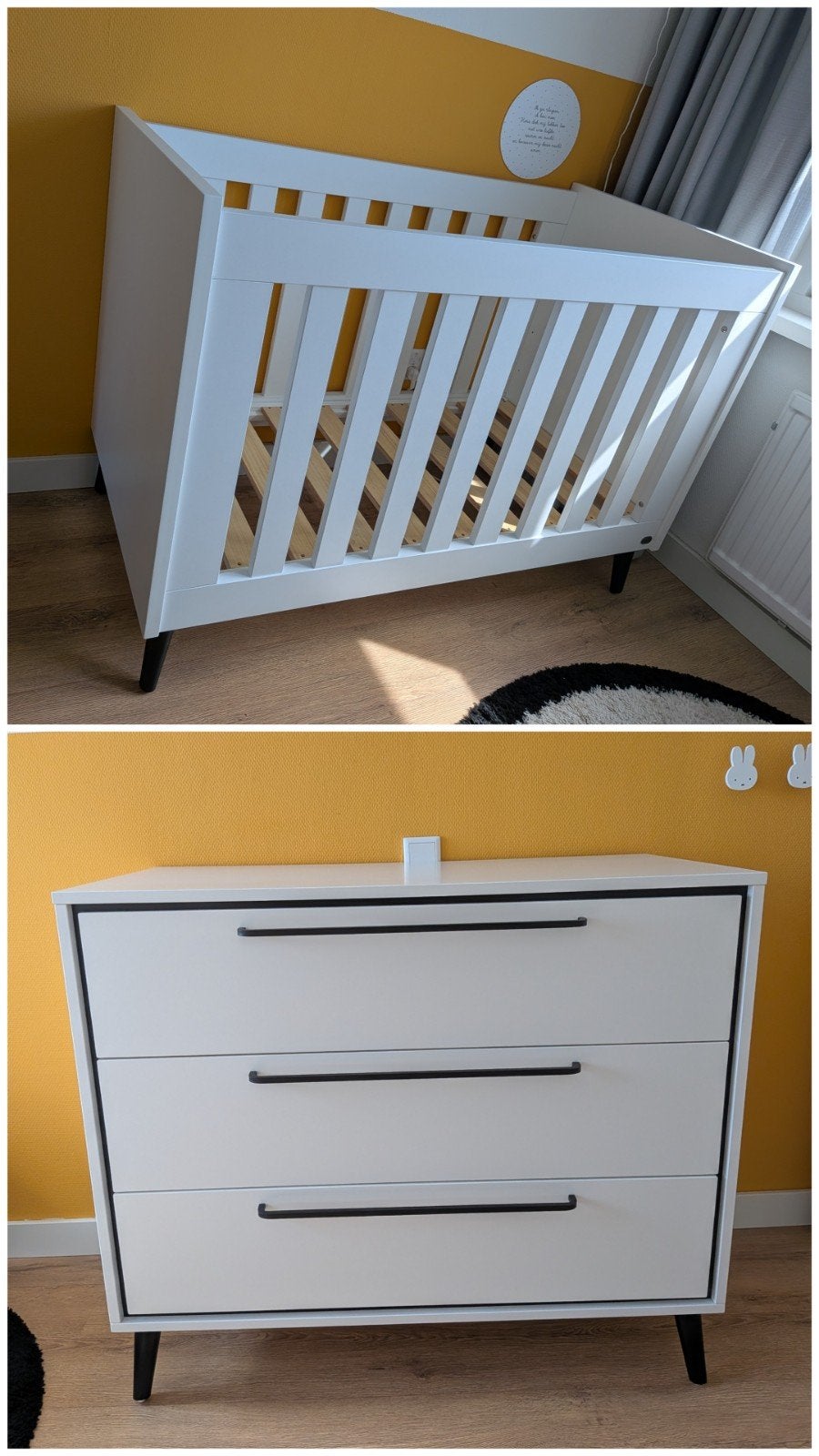 Ledikant en commode TWF Trendy, Kinderen en Baby's, Ophalen, Zo goed als nieuw, Jongetje of Meisje