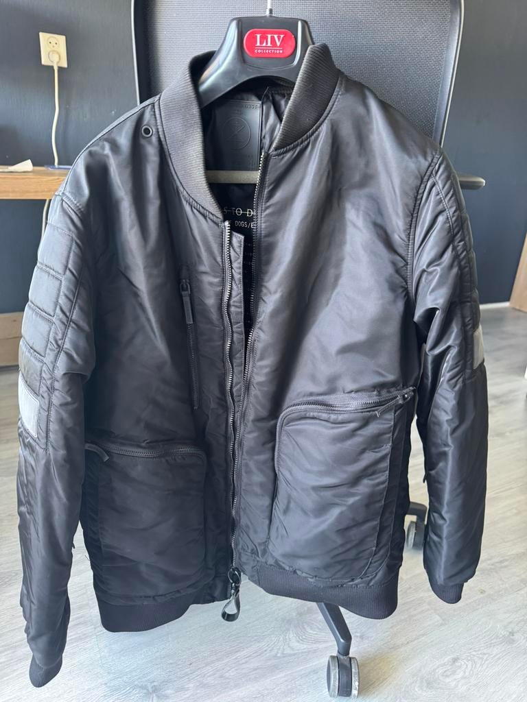 Bomberjack zwart, Ophalen of Verzenden, Zo goed als nieuw, Maat 56/58 (XL), Zwart