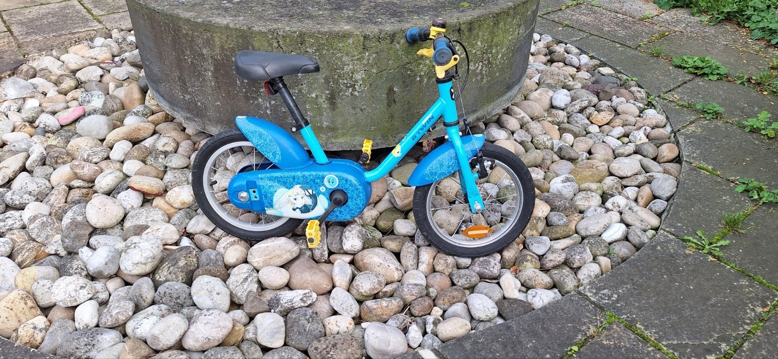 B'Twin 500 Doctor Girl/boy kinderfiets 14 inch, Ophalen, Gebruikt, Velgrem, Minder dan 16 inch
