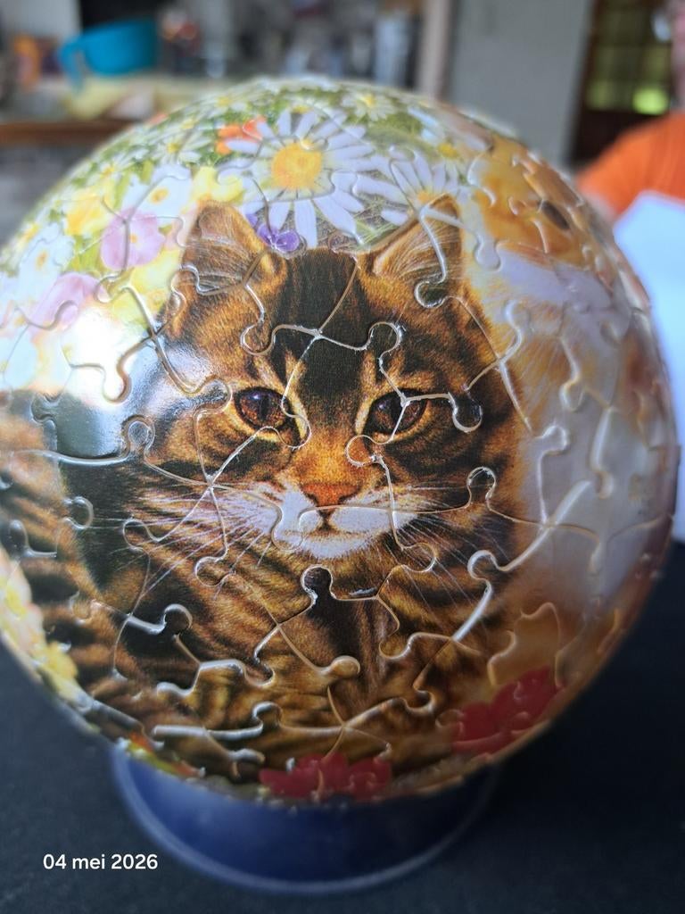 3D Katten Puzzelbol - Ravensburger, Ophalen of Verzenden, Minder dan 500 stukjes, Zo goed als nieuw, Rubik's of 3D-puzzel