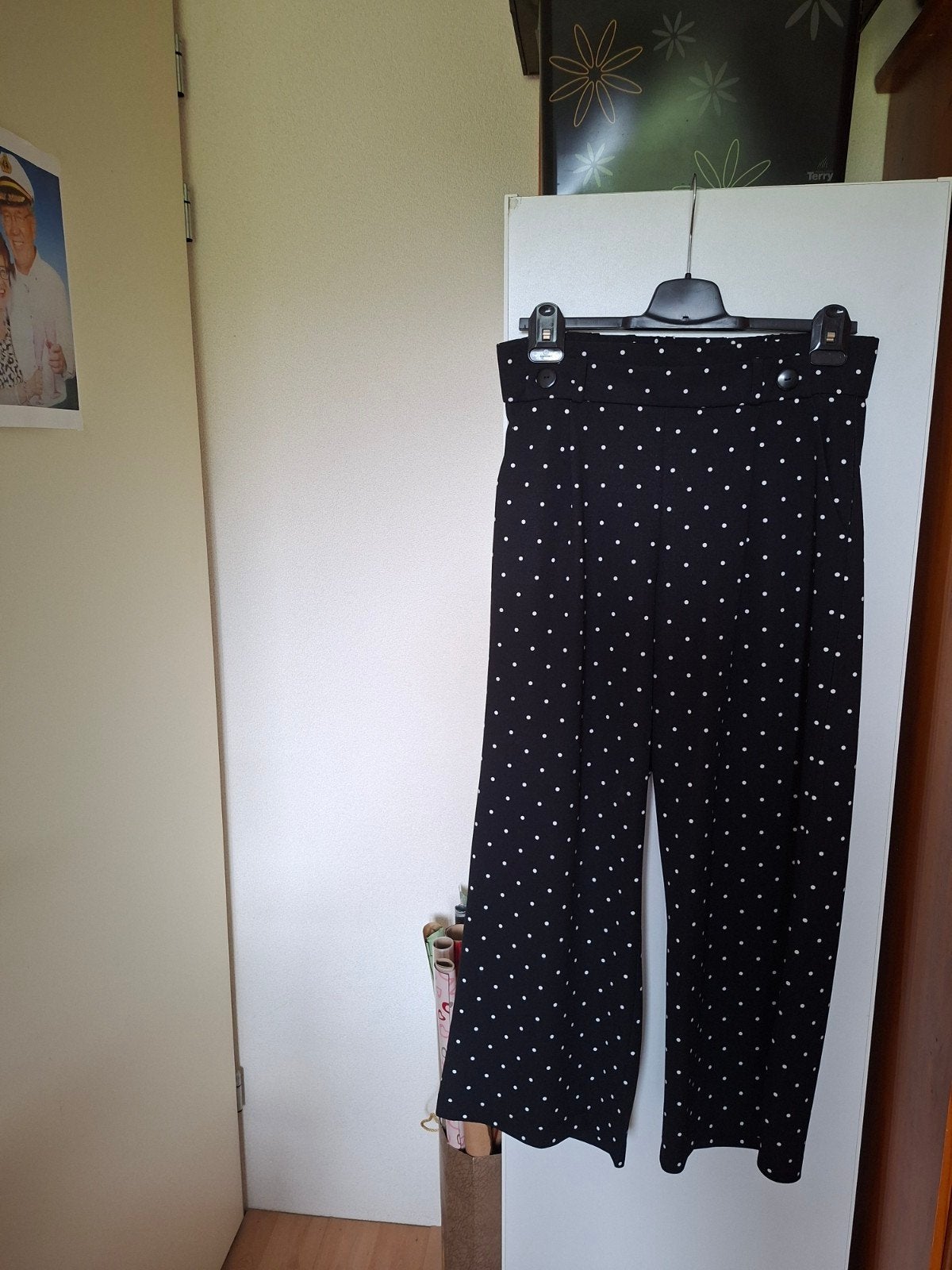 Nieuwe JDY Polkadot Broek Wijde Pijp Maat L, Zwart, Maat 42/44 (L), Nieuw, Ophalen of Verzenden
