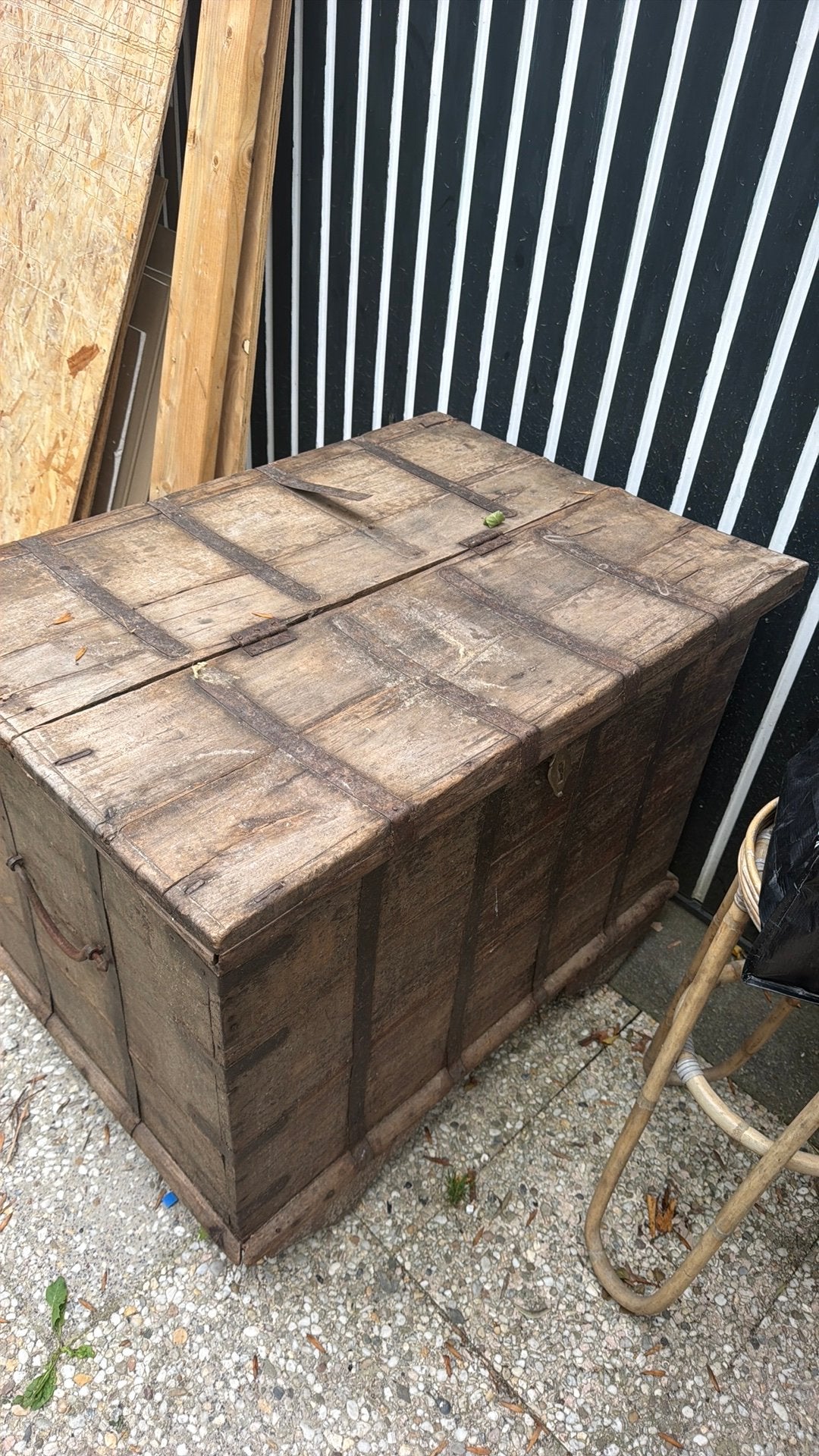 Grote houten kist, Ophalen, Zo goed als nieuw, 50 tot 100 cm