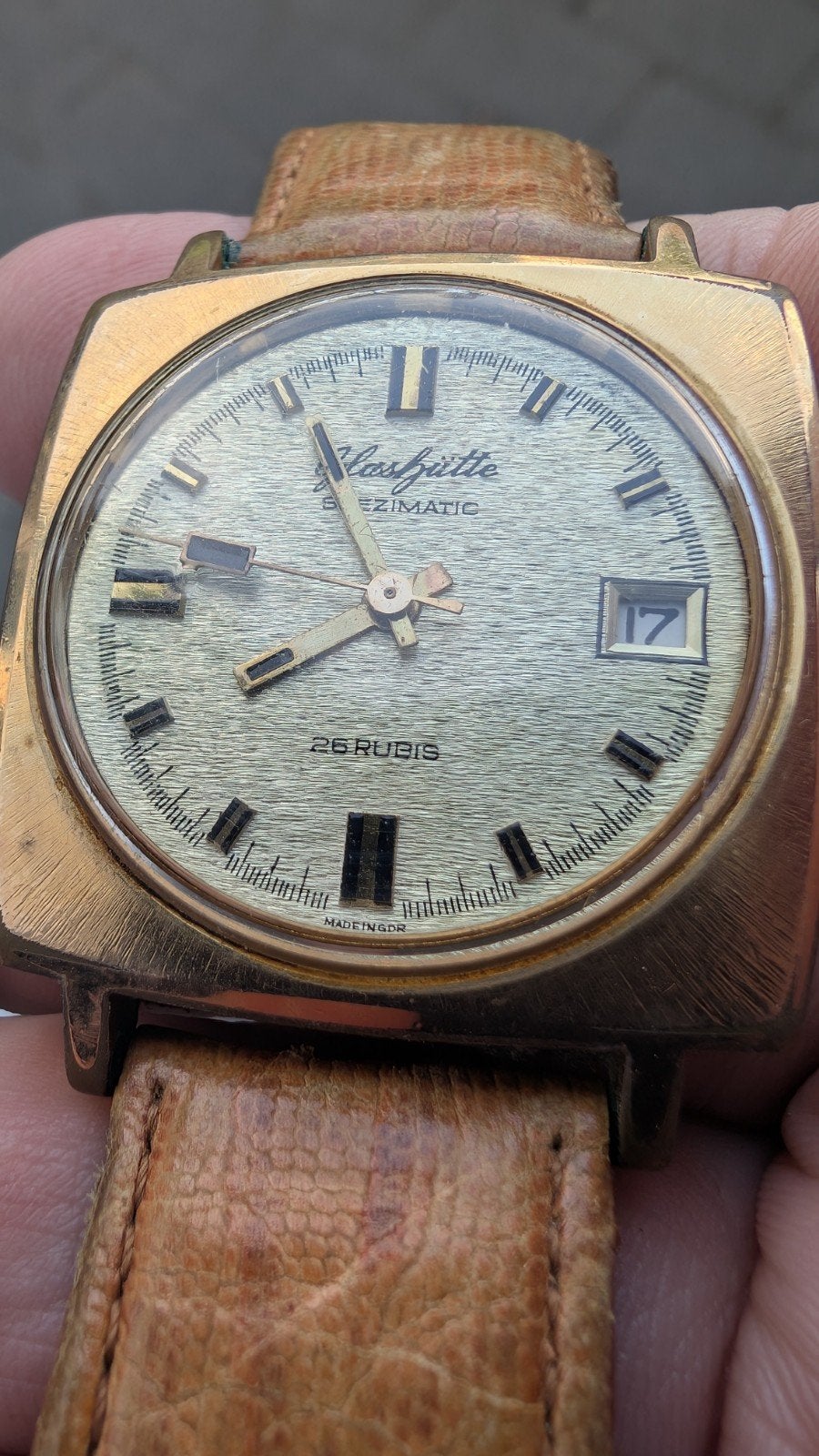 Glashütte horloge, Ophalen of Verzenden, Staal, Overige merken, 1960 of later
