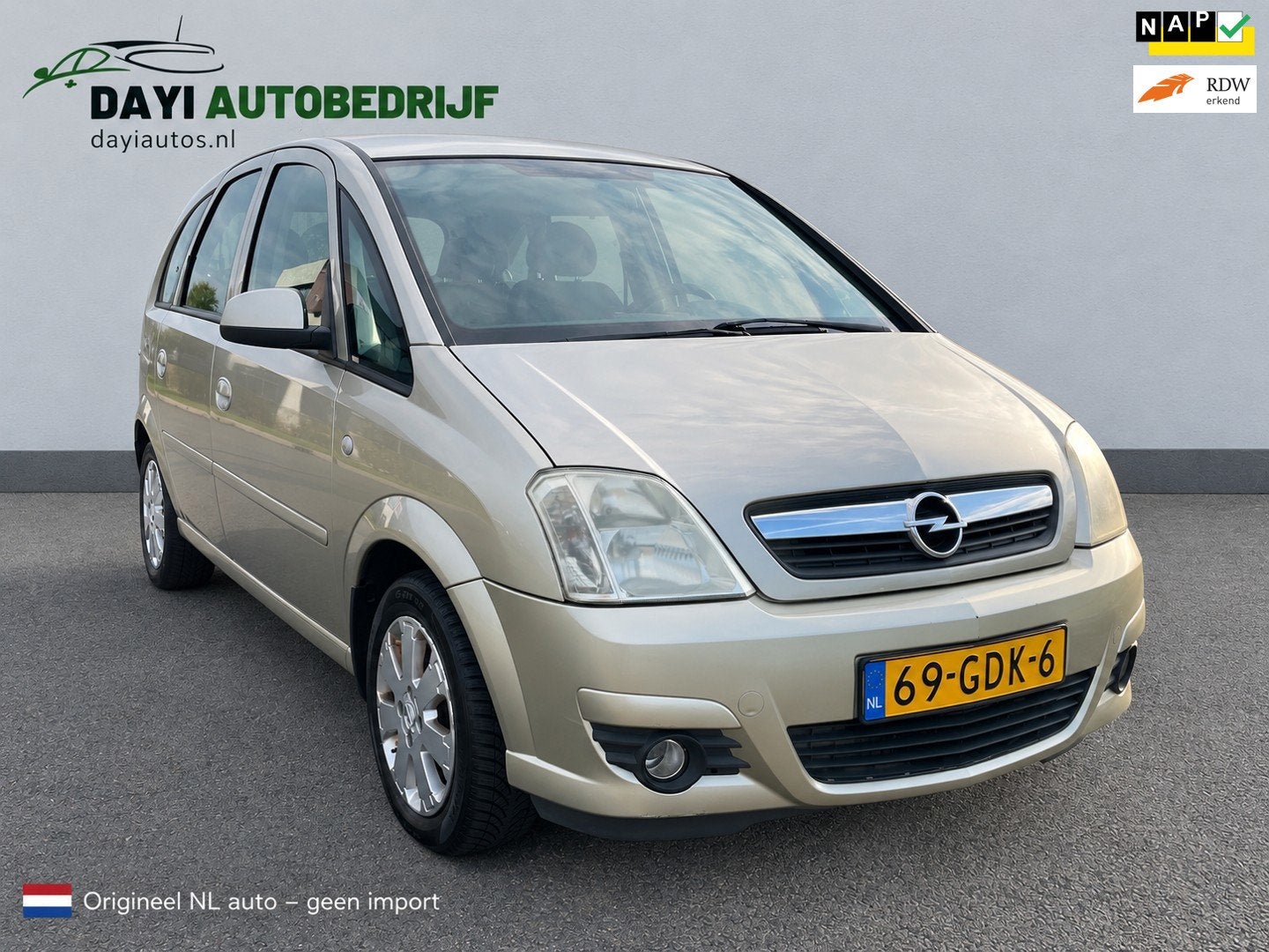 Opel Meriva 1.6-16V Temptation Aut, Trekhaak, Cruise, Airco,, Gebruikt, Elektrische ramen, 4 cilinders, Beige