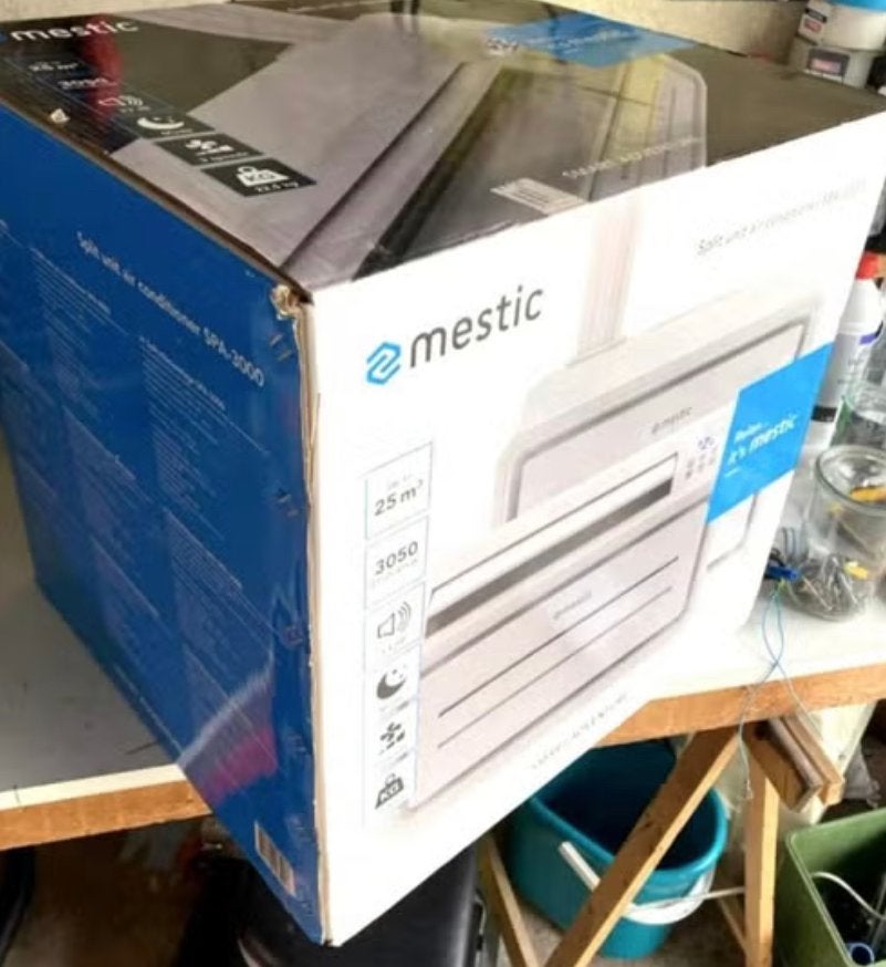 Mestic SPA-3000 Split Unit Airconditioner - Nieuw in doos, Minder dan 60 m³, Timer, Nieuw, 3 snelheden of meer