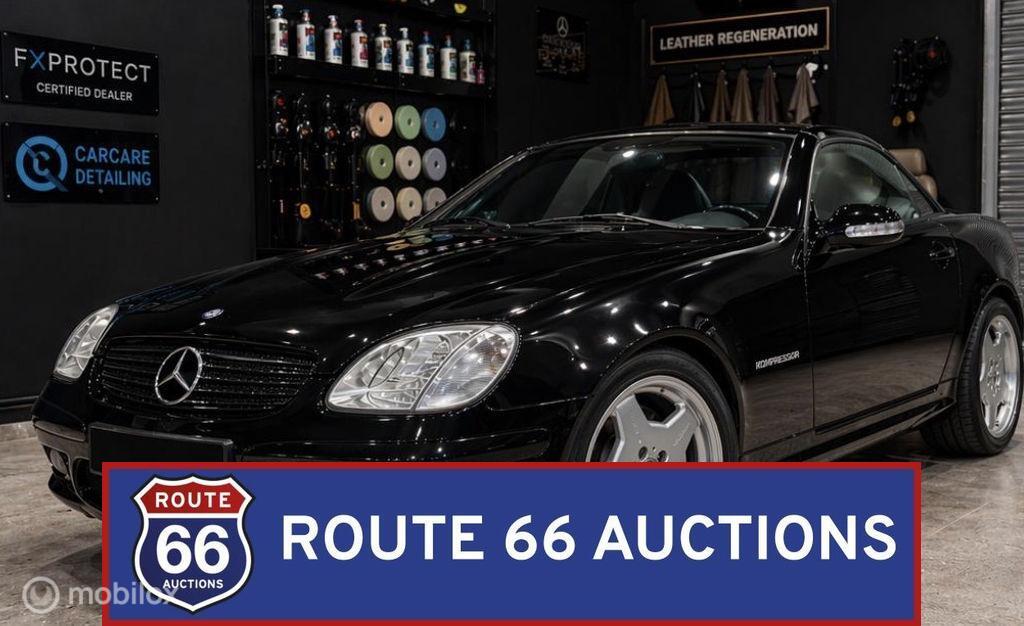 Mercedes-Benz SLK 32 AMG | 1999 | Route 66 Auctions, Auto's, Oldtimers, Overige carrosserieën, Zwart, Mercedes-Benz, Bedrijf