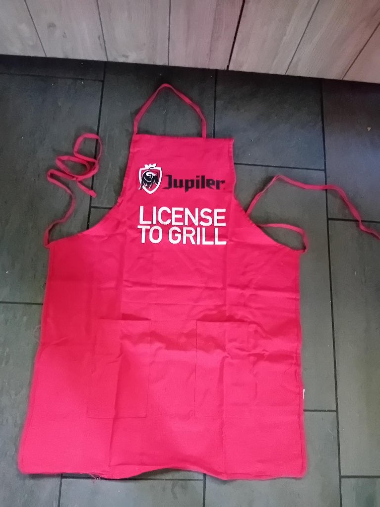 Jupiler Barbecue schort License to Grill 80x61cm, Ophalen of Verzenden, Zo goed als nieuw, Jupiler