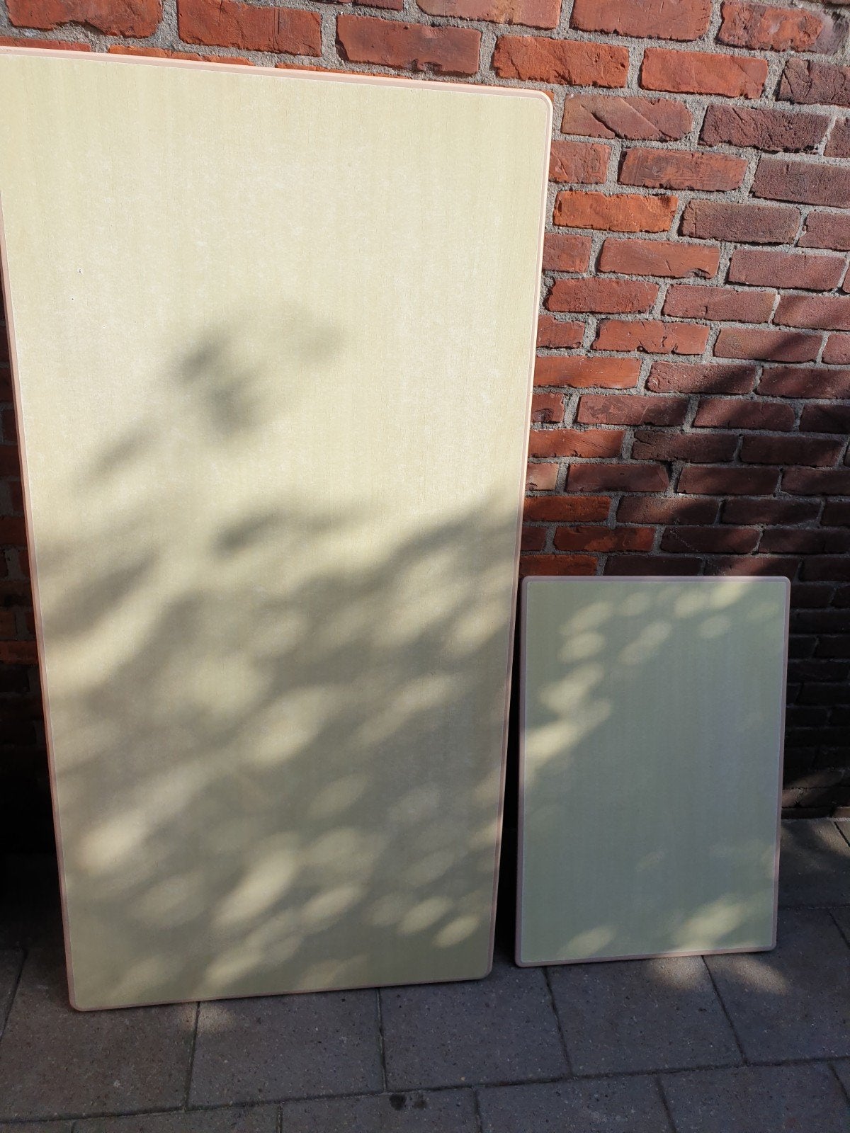Tafelbladen: 3x groot (140x70cm) en 14x klein (70x50cm), Ophalen, Gebruikt, 100 tot 150 cm, 50 tot 100 cm