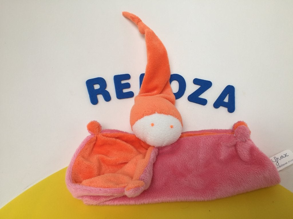 K1725 difrax doekje softdoek roze oranje klein formaat 2x, Ophalen of Verzenden, Zo goed als nieuw, Overige typen