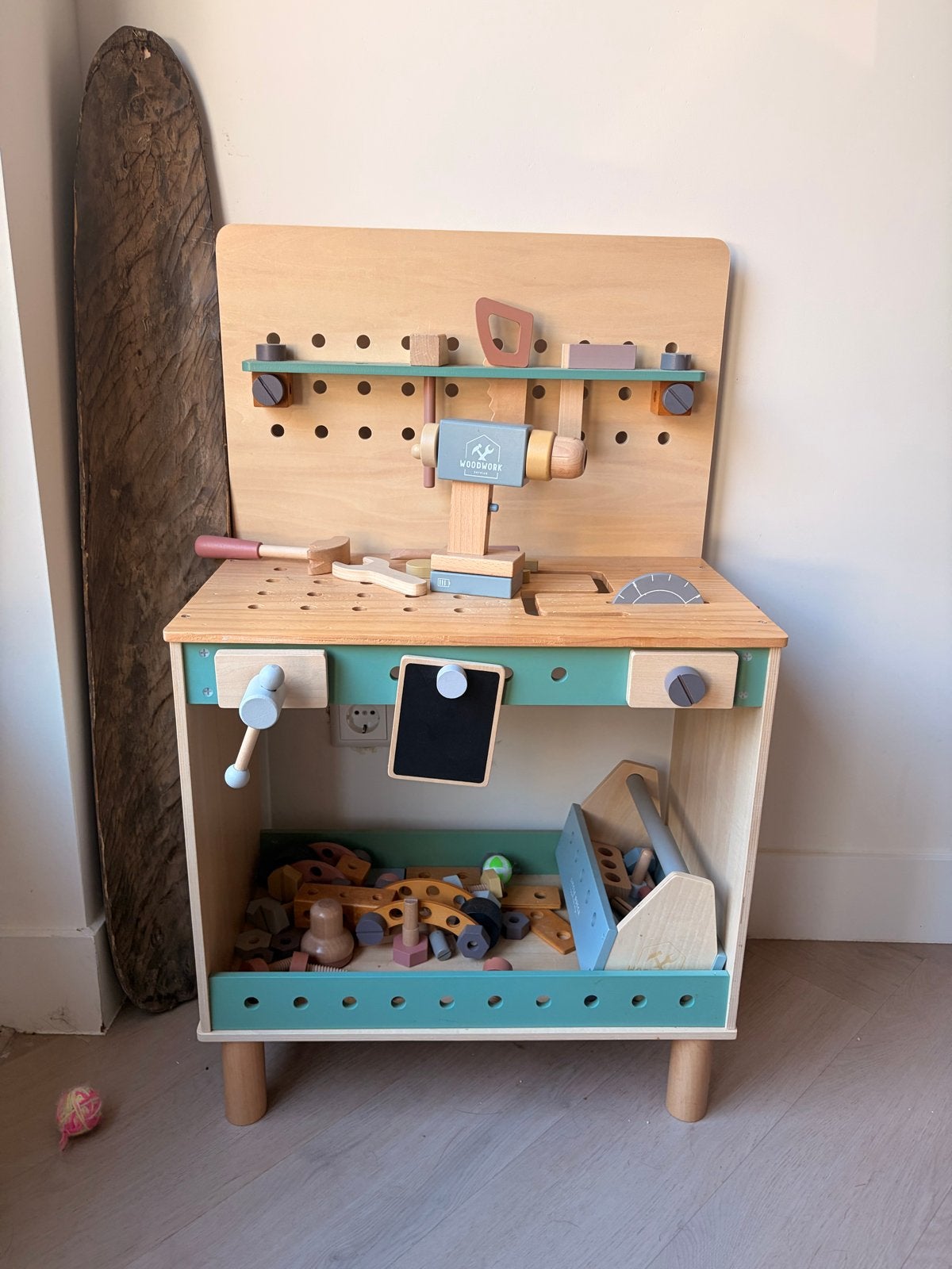 Houten kinderwerkbank met gereedschap - Zo goed als nieuw, Ophalen, Zo goed als nieuw, Overige typen