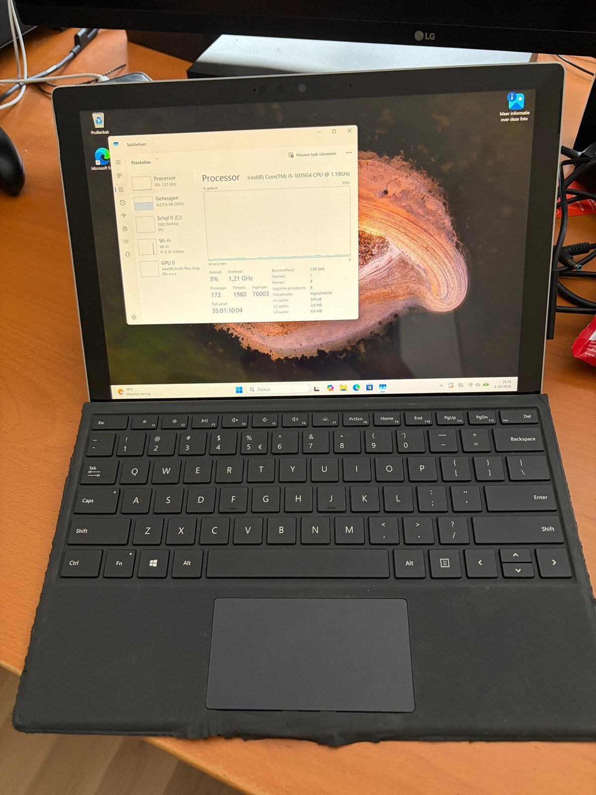 Microsoft Surface Pro 7, Gebruikt, Surface Pro 7, 12 inch, Ophalen of Verzenden