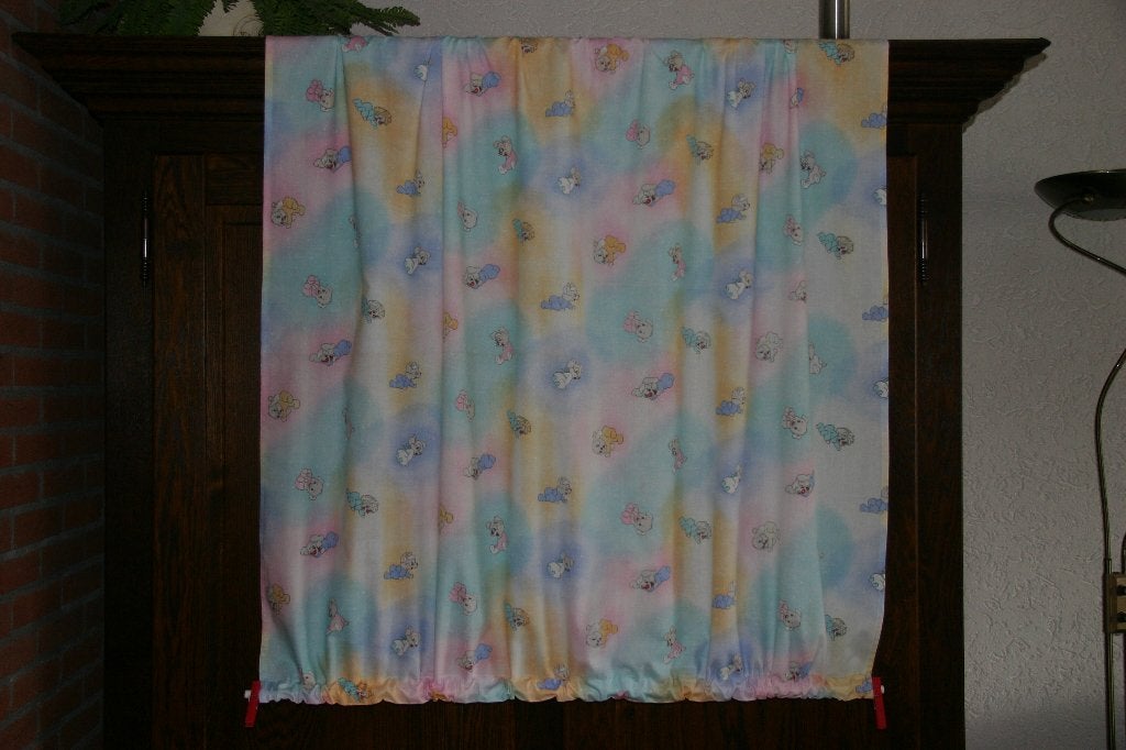 Set Gordijntjes voor baby- of kinderkamer voor kanteldakraam, Ophalen of Verzenden, Zo goed als nieuw, Gordijnen of Lamellen