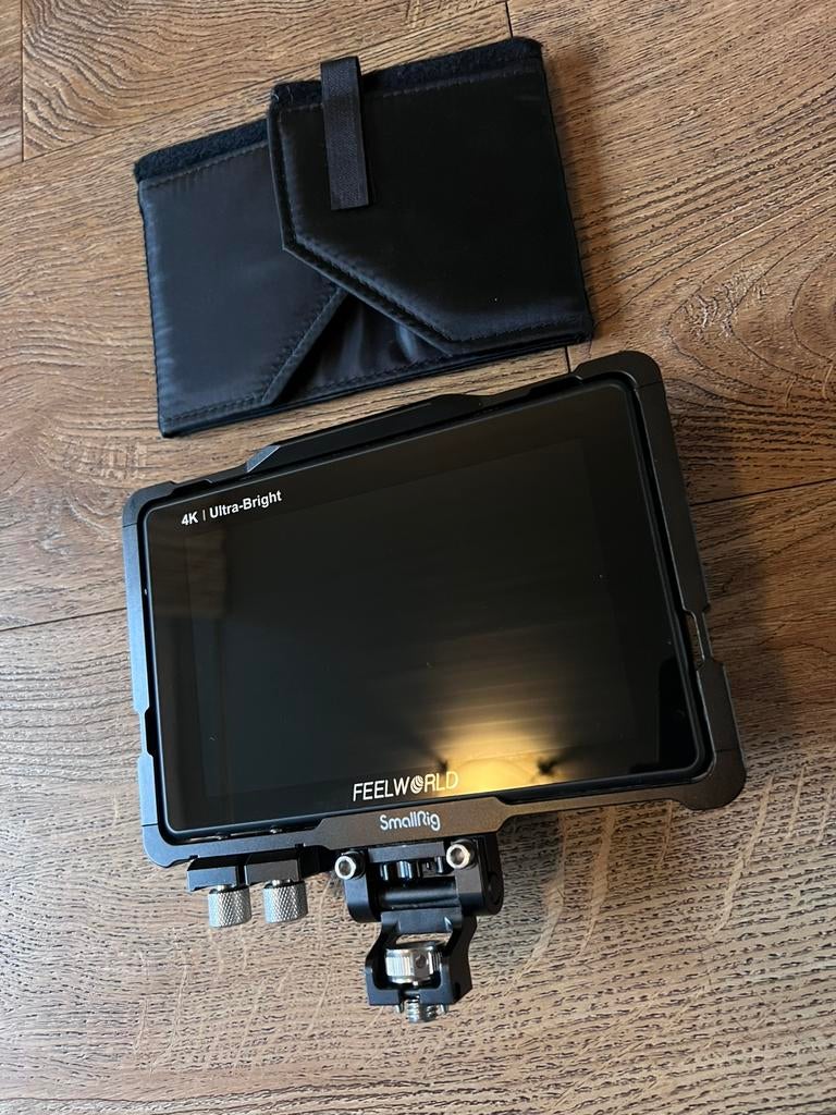 Feelworld Lut7 Pro 7 inch camera monitor + mount en sunhood, Ophalen of Verzenden, Zo goed als nieuw, Overige merken