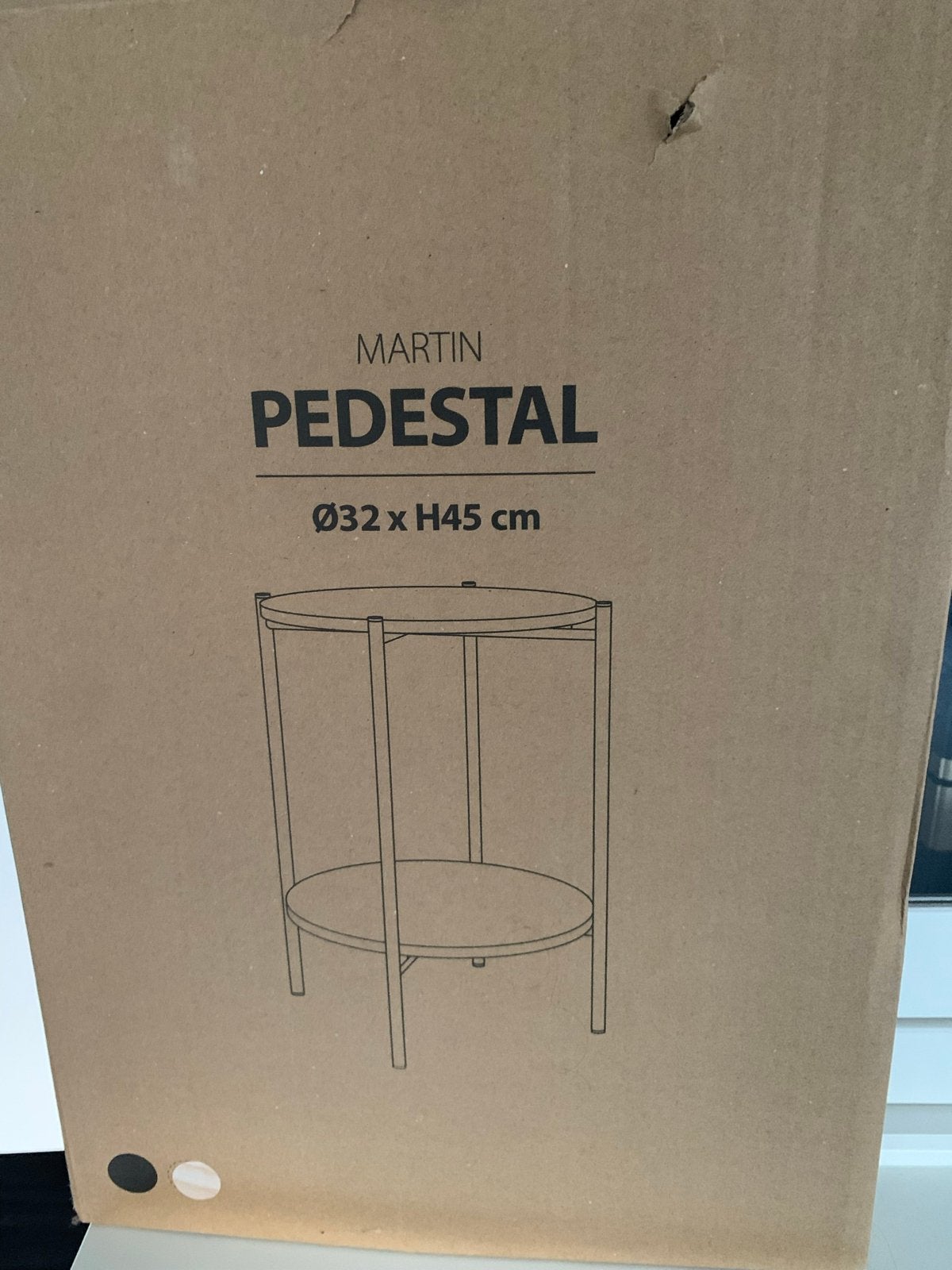 Bijzettafel/nachtkastje, Huis en Inrichting, Ophalen, Minder dan 45 cm, Minder dan 55 cm, Rond