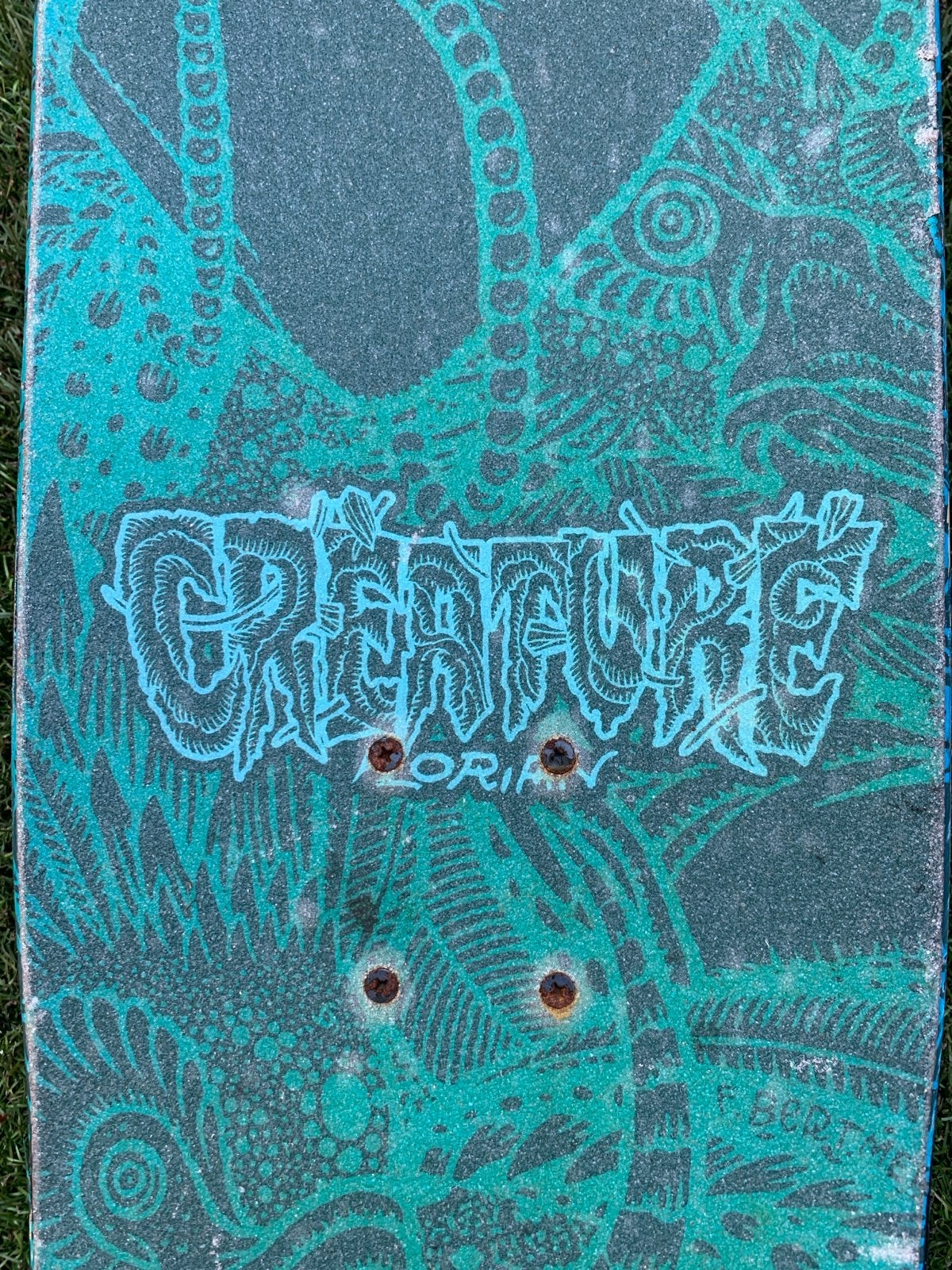 Skateboard met Independent Trucks - Groene Grafische Print, Ophalen of Verzenden, Gebruikt, Skateboard