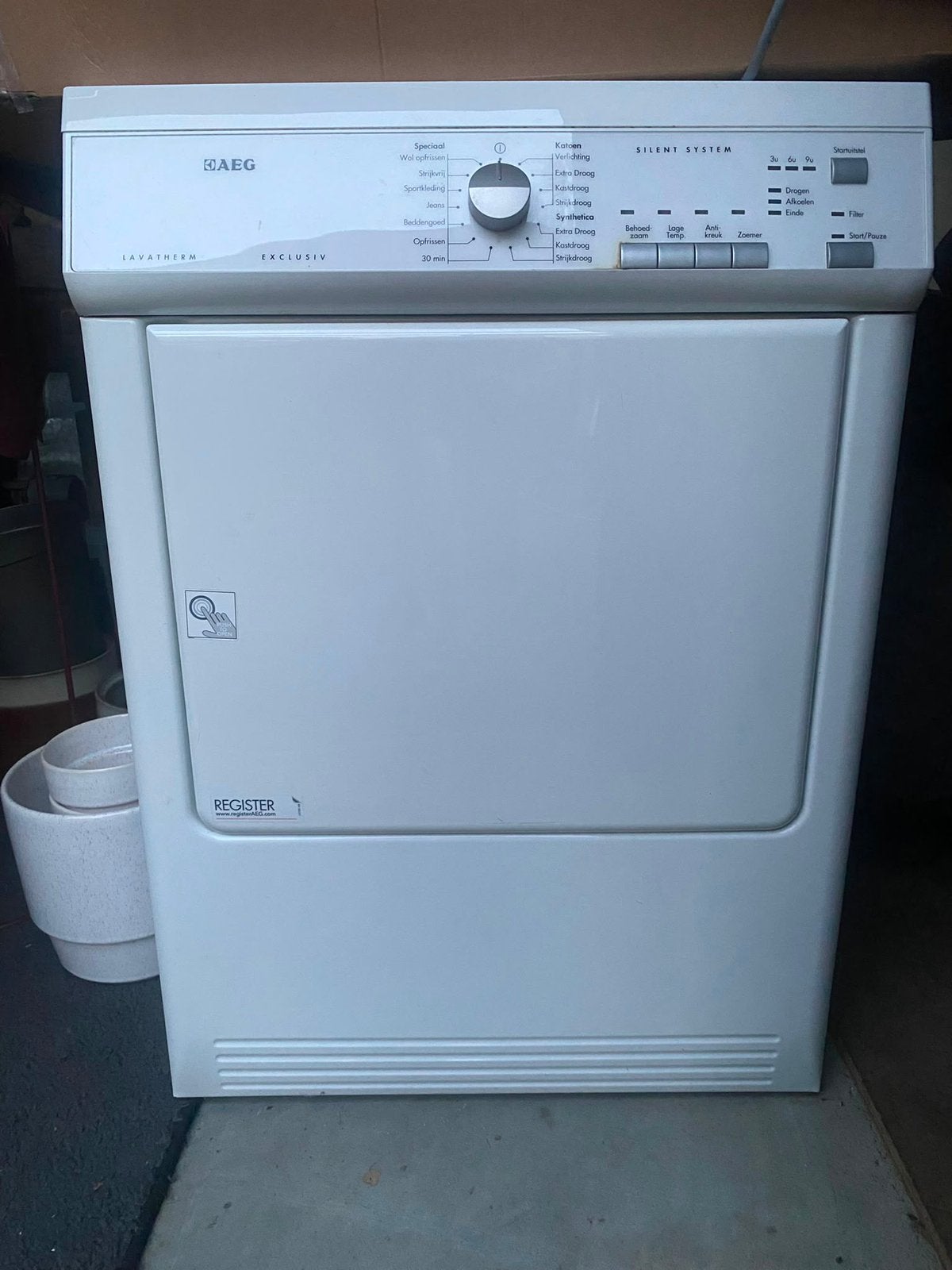 Droger AEG, Witgoed en Apparatuur, Ophalen, Gebruikt, Condens, 85 tot 90 cm