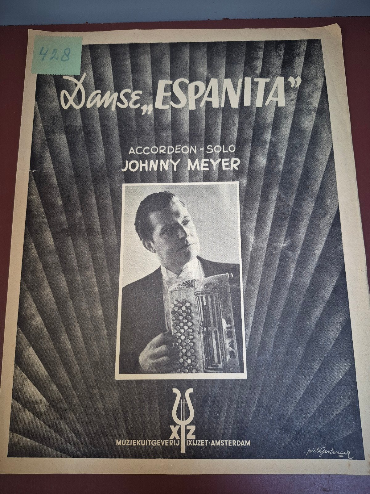 Danse "Espanita" Accordeon-Solo Johnny Meyer bladmuziek, Ophalen of Verzenden