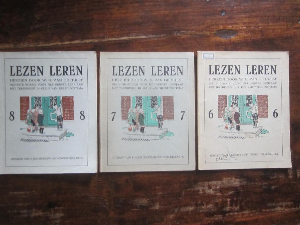 WG van de Hulst deel 6,7,8 serie Lezen leren, Antiek en Kunst, Antiek | Schoolplaten, Overige thema's, Ophalen of Verzenden