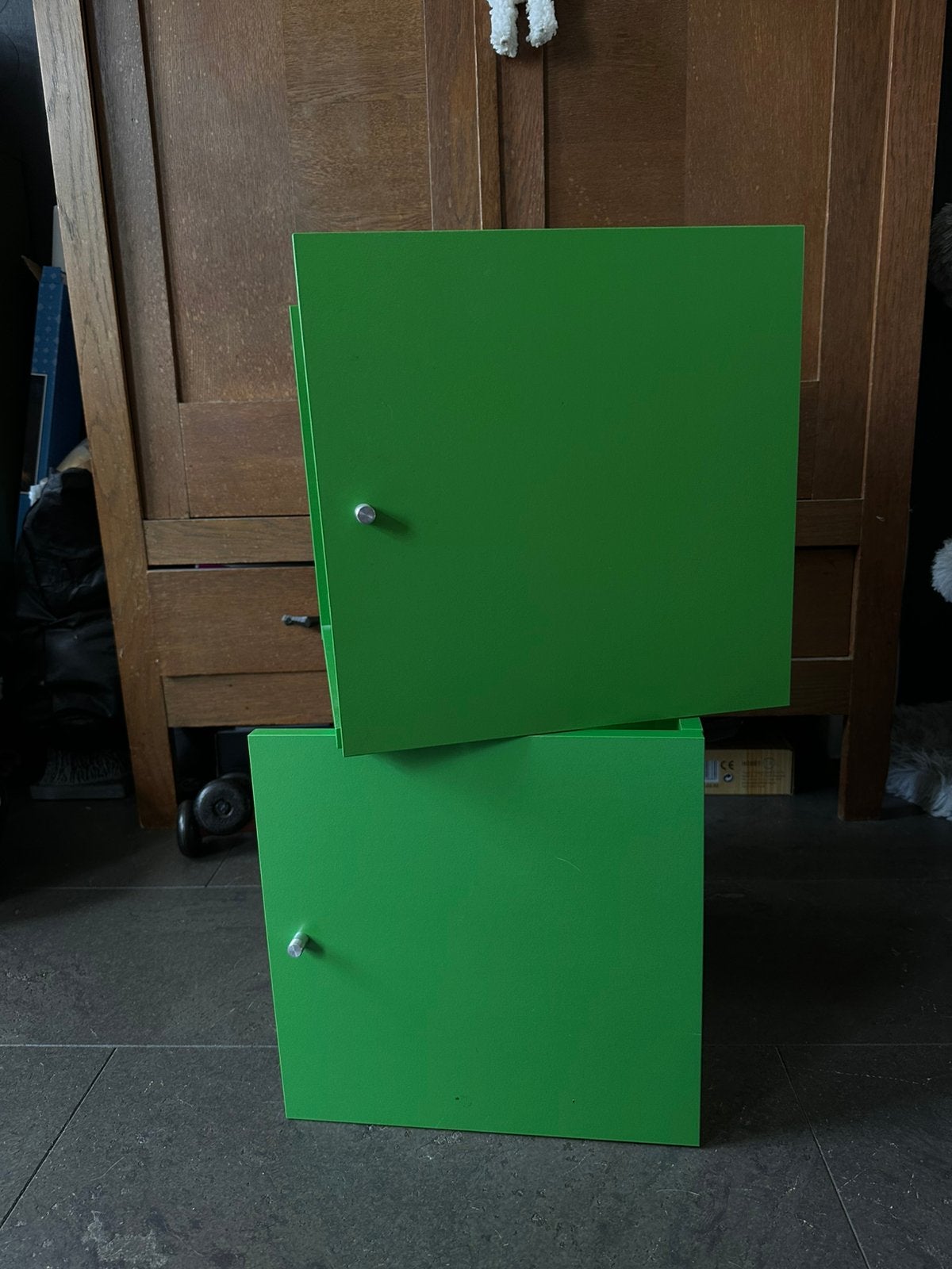 2 kallax deurtjes groen, Ophalen, Zo goed als nieuw