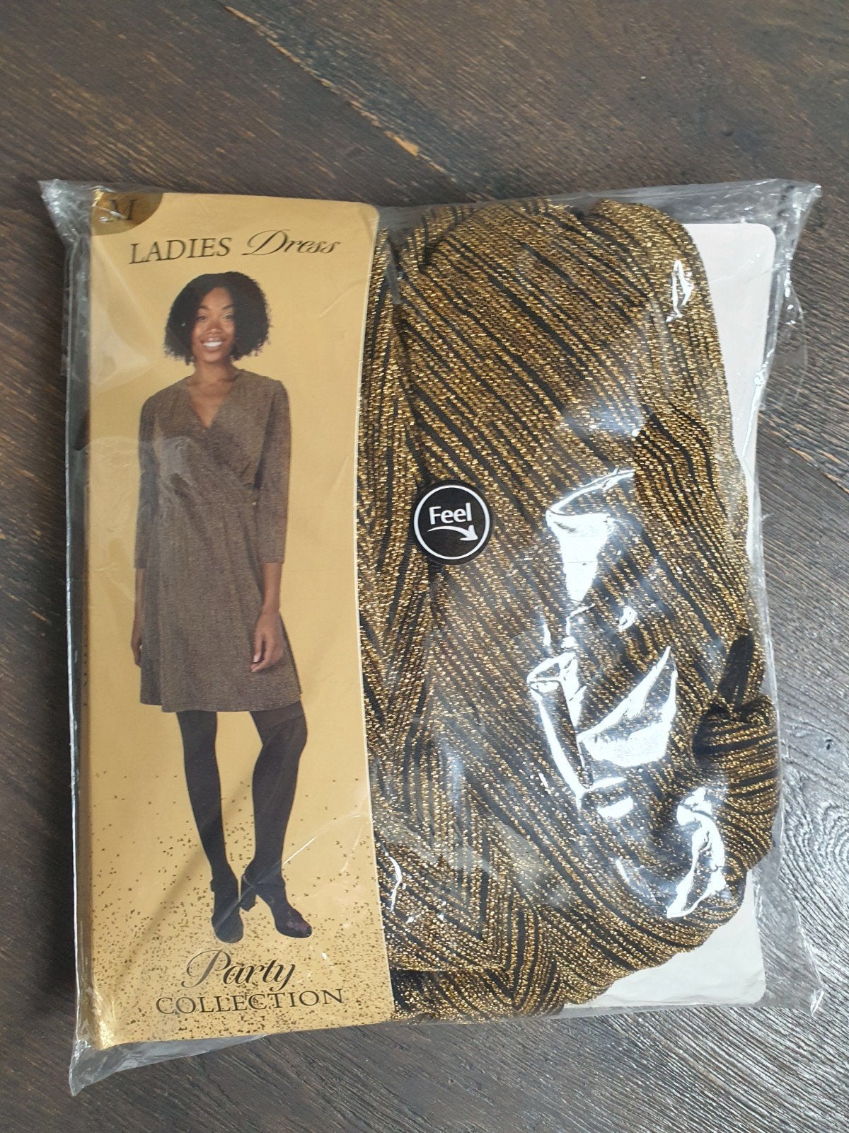 Gouden glitter jurk - Party Collection, Maat 38/40 (M), Party Collection, Nieuw, Ophalen of Verzenden