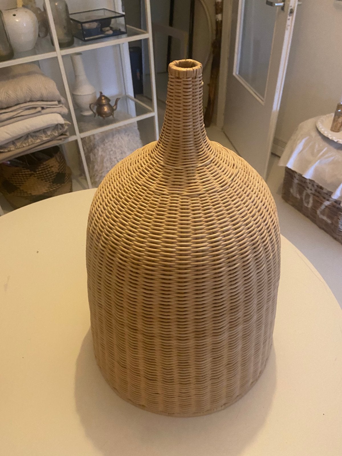 Mooie riete hanglamp, Huis en Inrichting, Ophalen, Zo goed als nieuw, Natuurlijk materiaal, Ibitza lamp