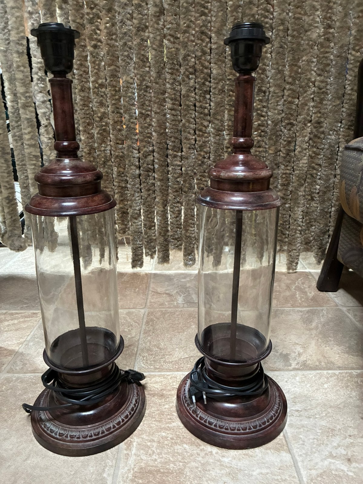 KLASSIEKE LAMPENVOETEN, Huis en Inrichting, Lampen | Tafellampen, Ophalen, Zo goed als nieuw, Met schakelaar, Vintage