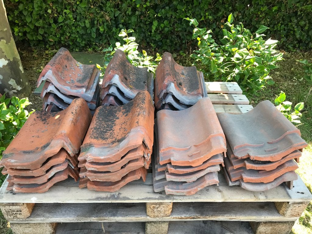 kantpannen terracotta (rood), Ophalen, Gebruikt, Steen of Klei, 15 m² of meer