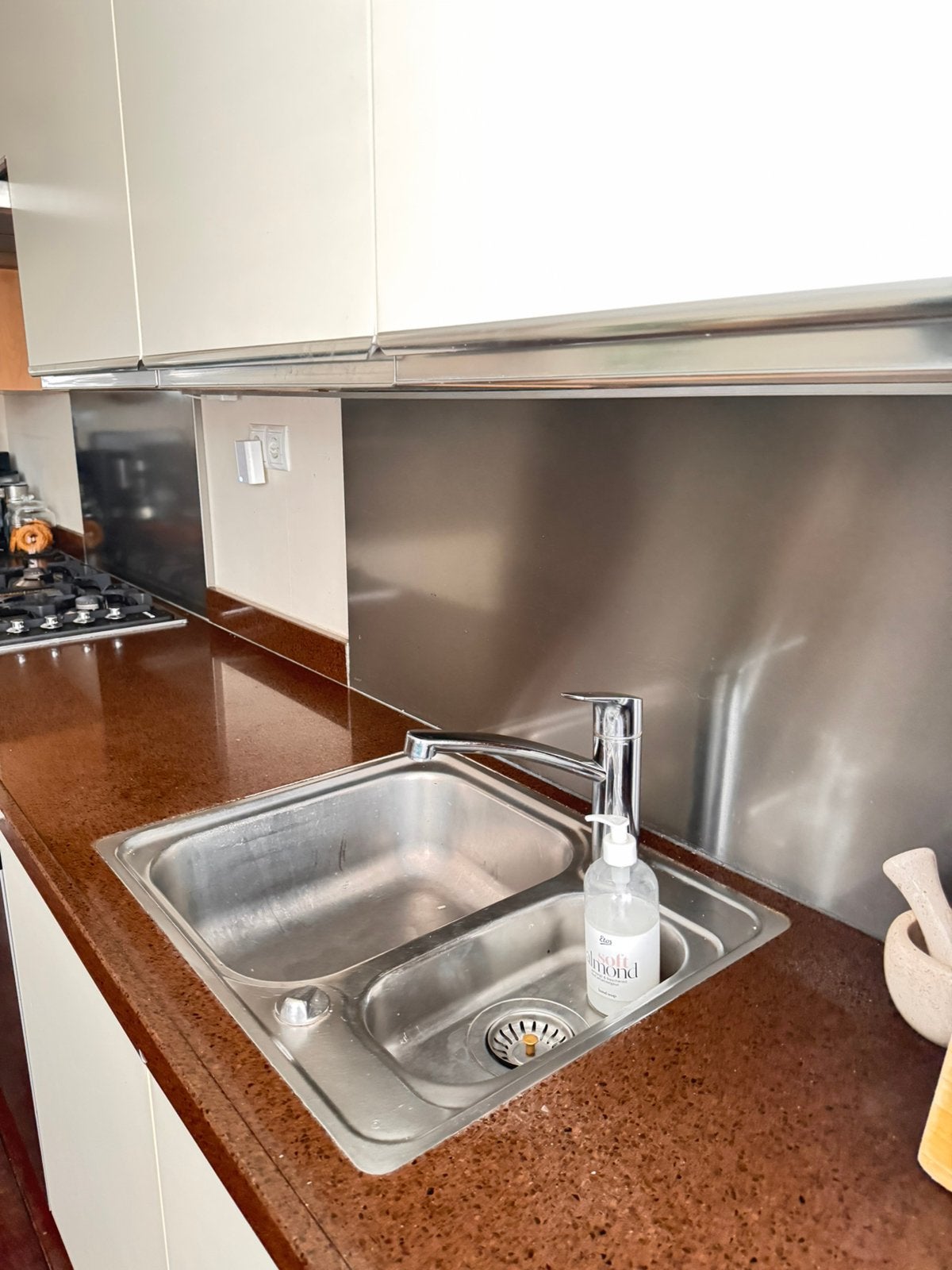 Keuken incl. granieten werkblad en Bosch vaatwasser, Ophalen, Gebruikt, 200 cm of meer, 50 tot 75 cm