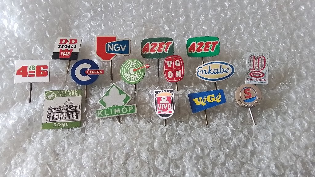 15 verschillende speldjes supermarkten, Ophalen of Verzenden, Zo goed als nieuw, Overige onderwerpen