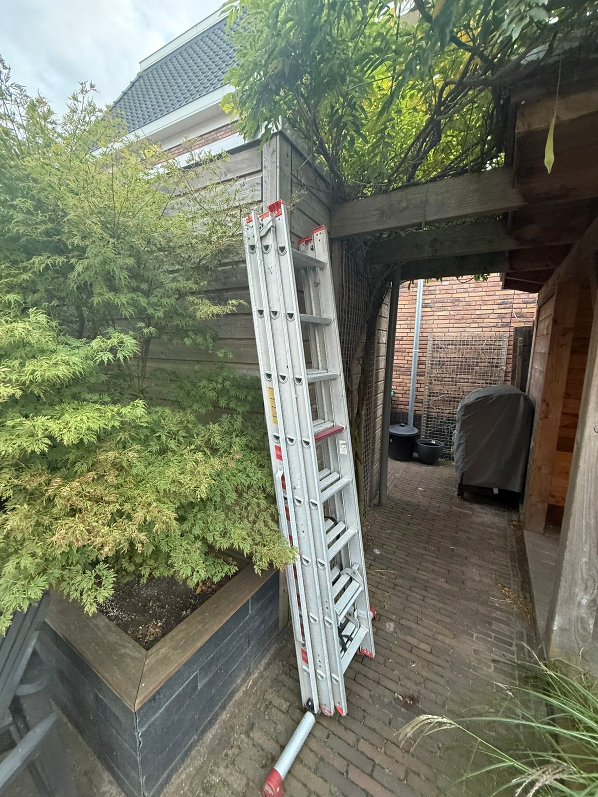 Altrex ladder met 3 delen van 8 treden, Ophalen, Gebruikt, Ladder, 4 meter of meer