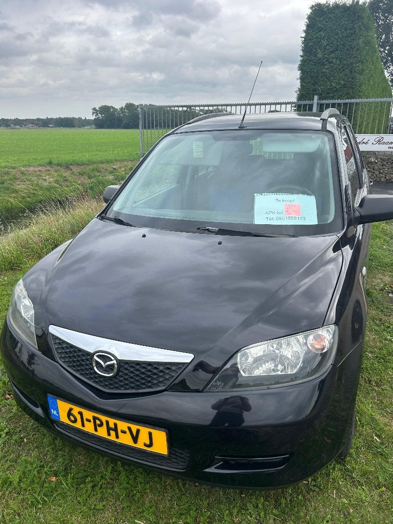 Mazda 2 1.4 16V 2004 Zwart, Auto's, Voorwielaandrijving, 1025 kg, 15 km/l, 40 €/maand