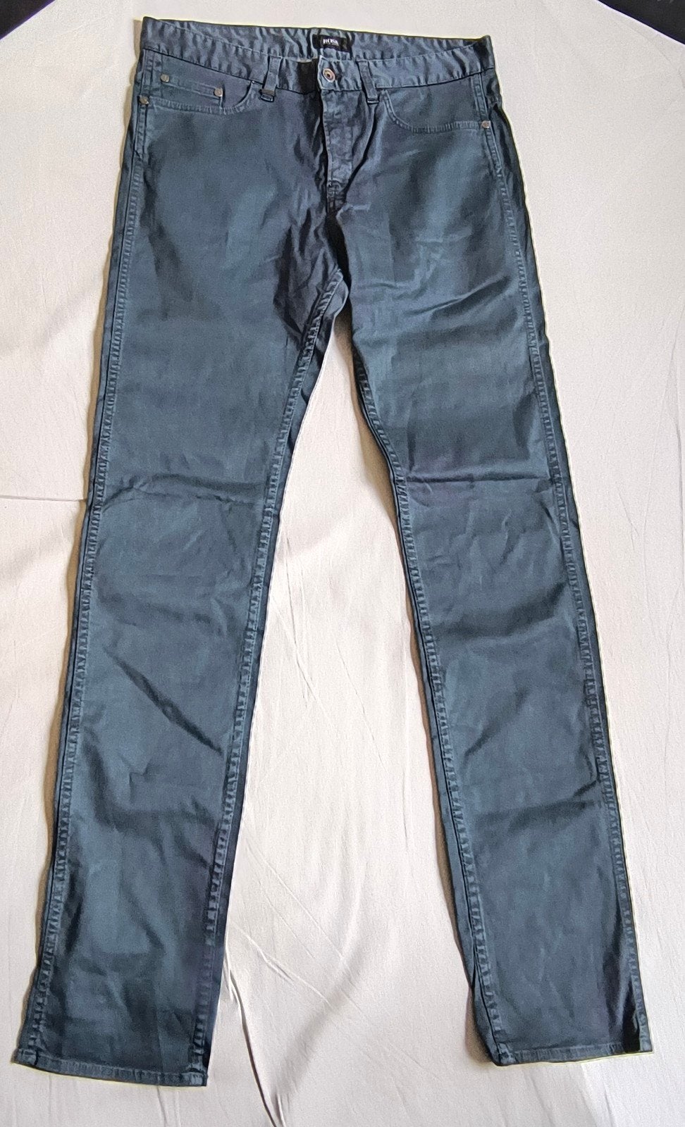 BOSS Hugo Boss Delaware Slim Fit jeans  W32/34, Blauw, W32 (confectie 46) of kleiner, Ophalen of Verzenden, Zo goed als nieuw