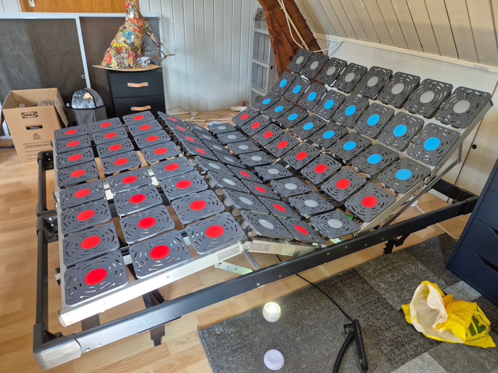 Elektrische verstelbare lattenbodem 140x200 met potenset, Ophalen, Overige materialen, Tweepersoons, 140 cm