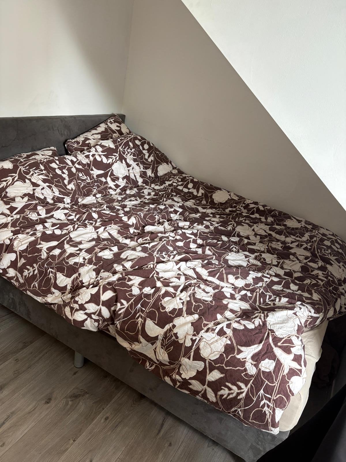 Tweepersoonsboxspring met matras 160x200, Huis en Inrichting, Ophalen, Gebruikt, Eenpersoons, 200 cm