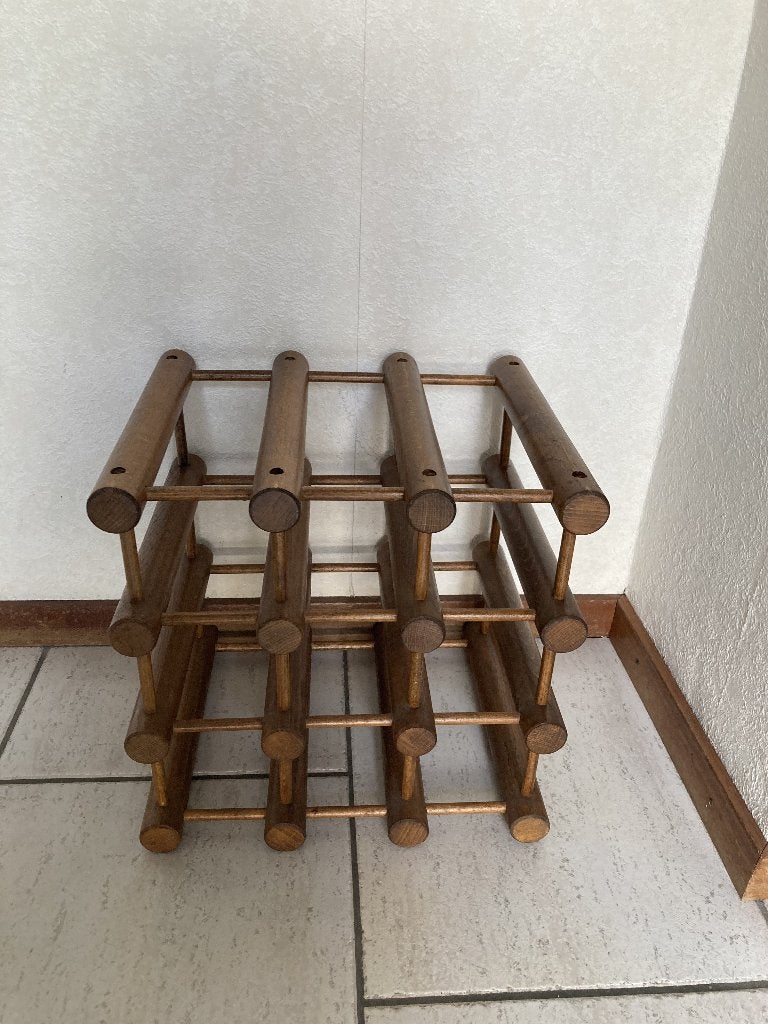 Vintage Nissen Lagnaa Danmark wijnrek, Huis en Inrichting, Woonaccessoires | Wijnrekken, Gebruikt, 5 tot 15 flessen, Ophalen of Verzenden