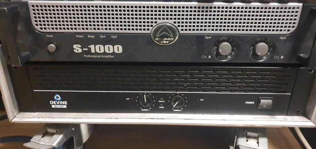 Wharfedale Pro S-1000 en Devine MA-1000 Versterkers, Ophalen