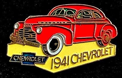 Chevrolet 1941 afb. pin- gelakt, Verzamelen, Ophalen of Verzenden, Nieuw, Transport, Speldje of Pin