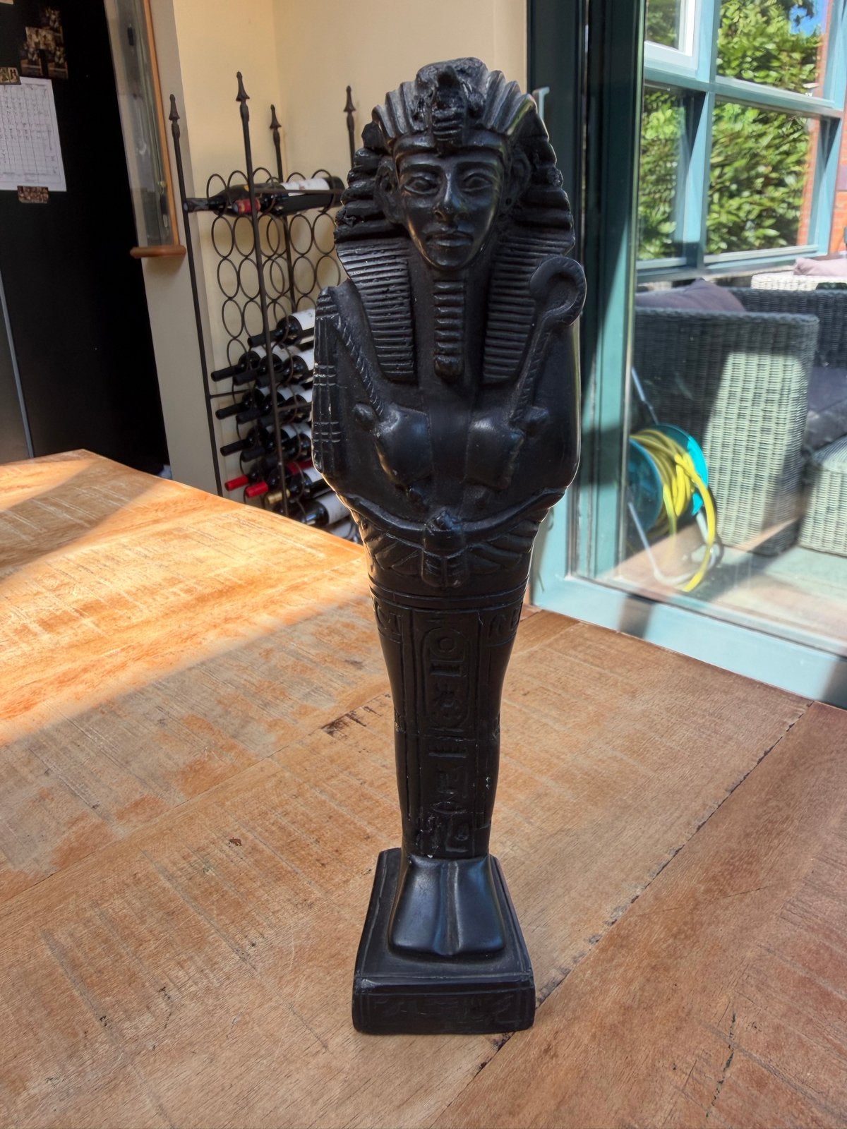Egyptische Farao beeldje - Zwart, Verzamelen, Ophalen of Verzenden, Zo goed als nieuw, Overige typen
