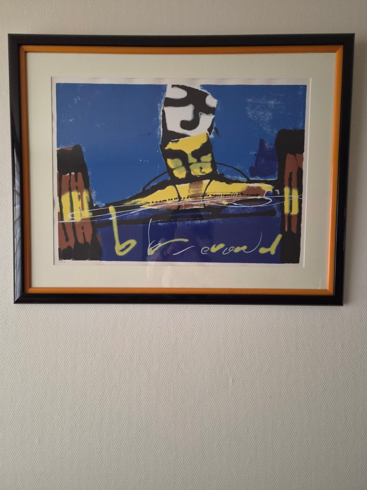 Originele Herman Brood zeefdruk "Dit is um" – Oplage 37/70, Ophalen