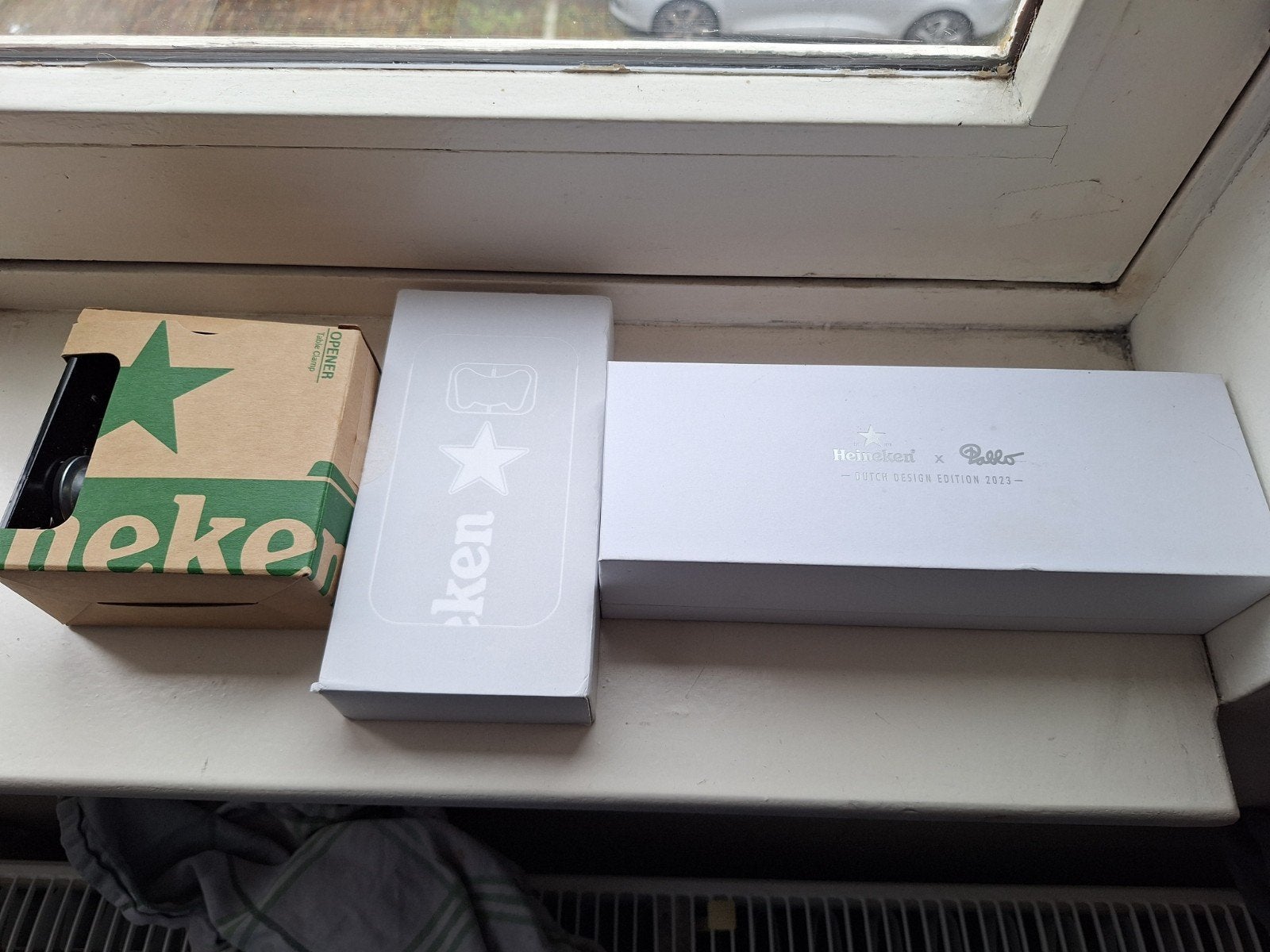 3 verschilend Heineken Flesopener Tafelklem Nieuw in Doos, Verzamelen, Ophalen of Verzenden, Nieuw, Flesopener, Heineken